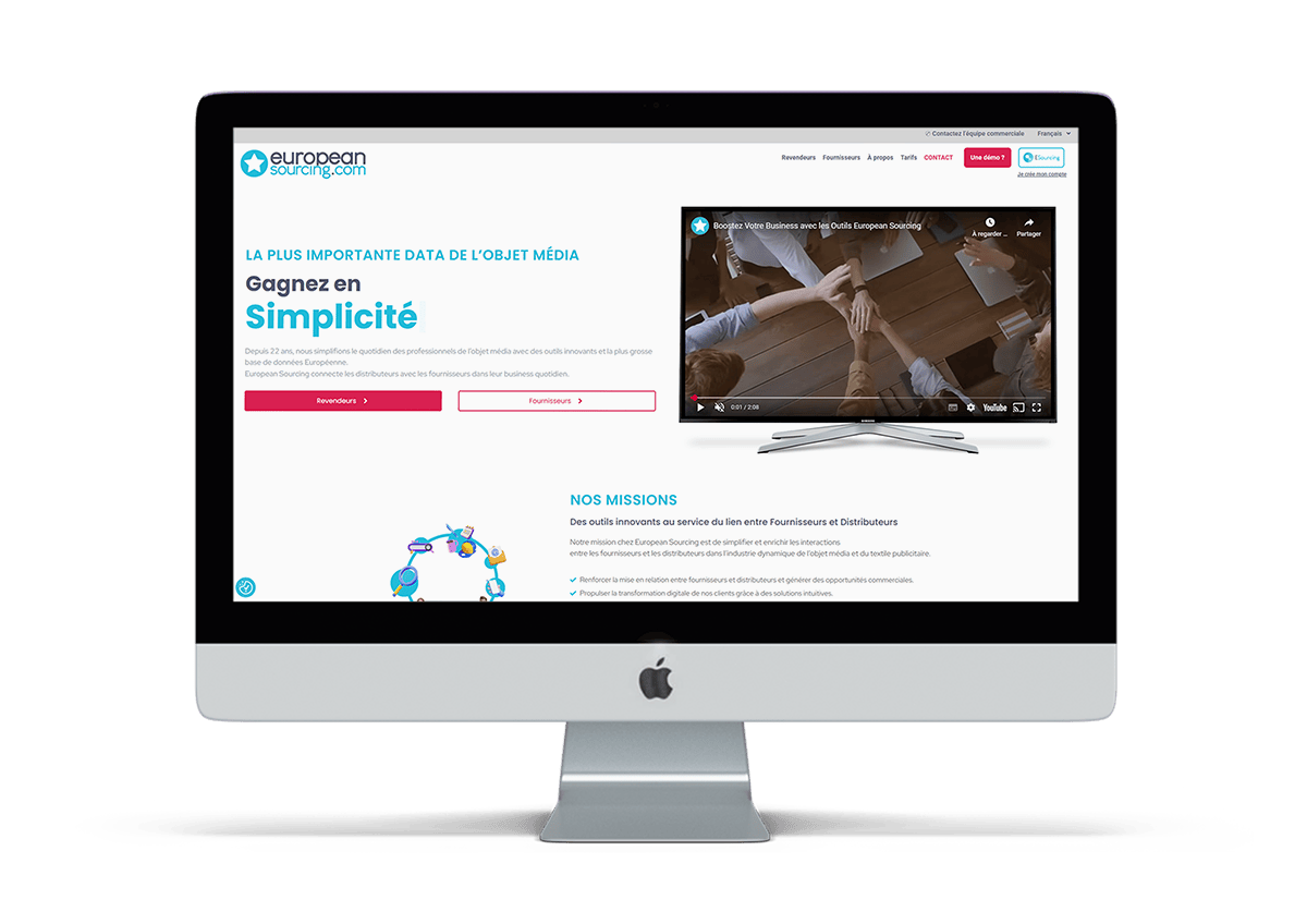 Plateforme de sourcing objets média - Découvrir le site d'European Sourcing
