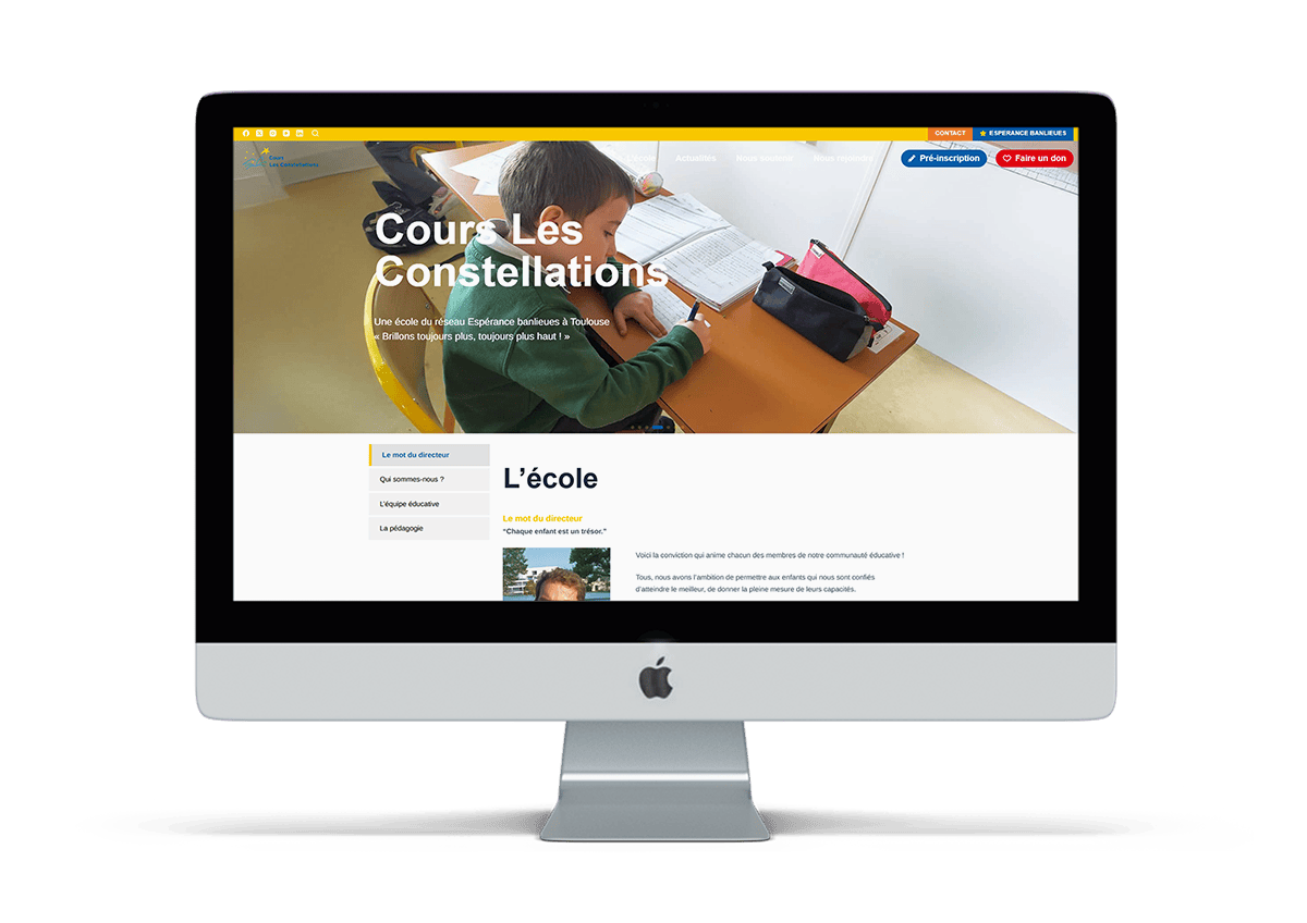Découvrir le site de l'école Cours les Constellations