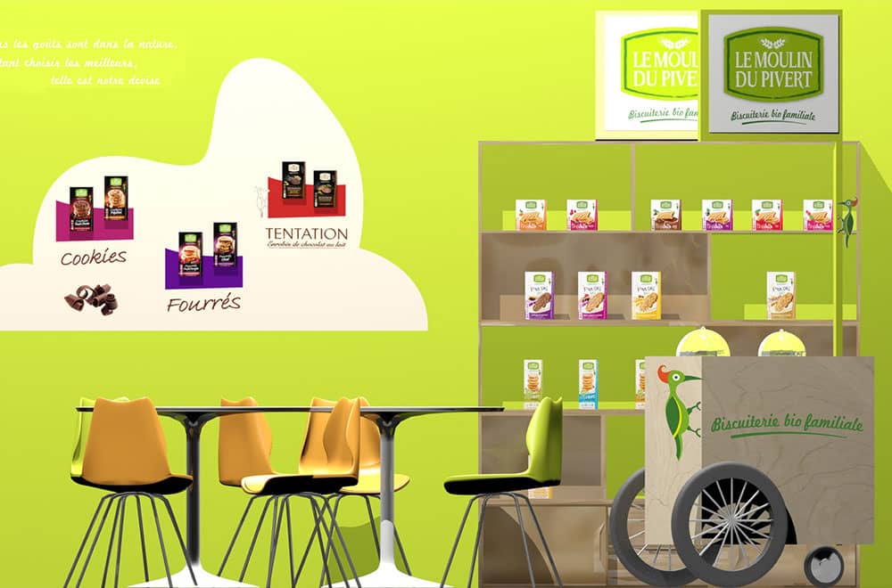Projet Branding 1 - Image 1 - Modélisation 3D stand et PLV